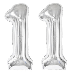 Kelfuoya 40-inch silver 11 balloon for elegant party backdrop