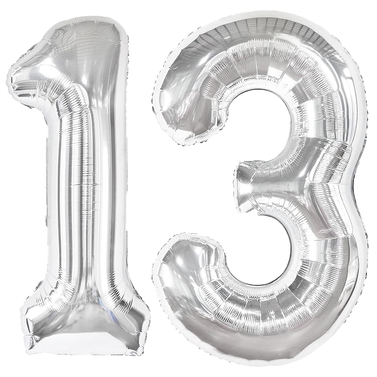 Kelfuoya 40-inch silver number 13 balloon for striking birthday décor