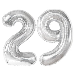 Kelfuoya 40-inch silver number 29 balloon for bold birthday or anniversary decor