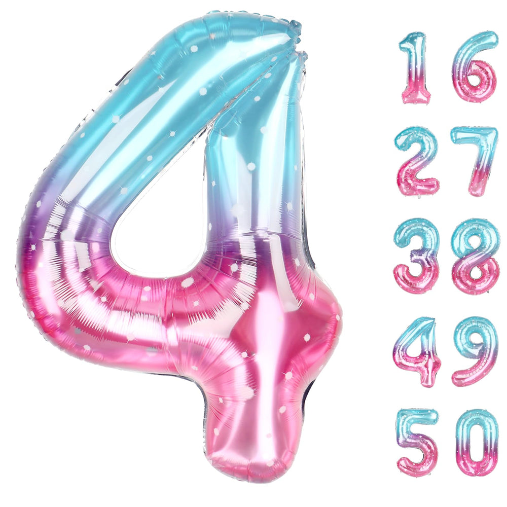 Kelfuoya 40-inch starry number 4 balloon as a bold focal point for birthdays