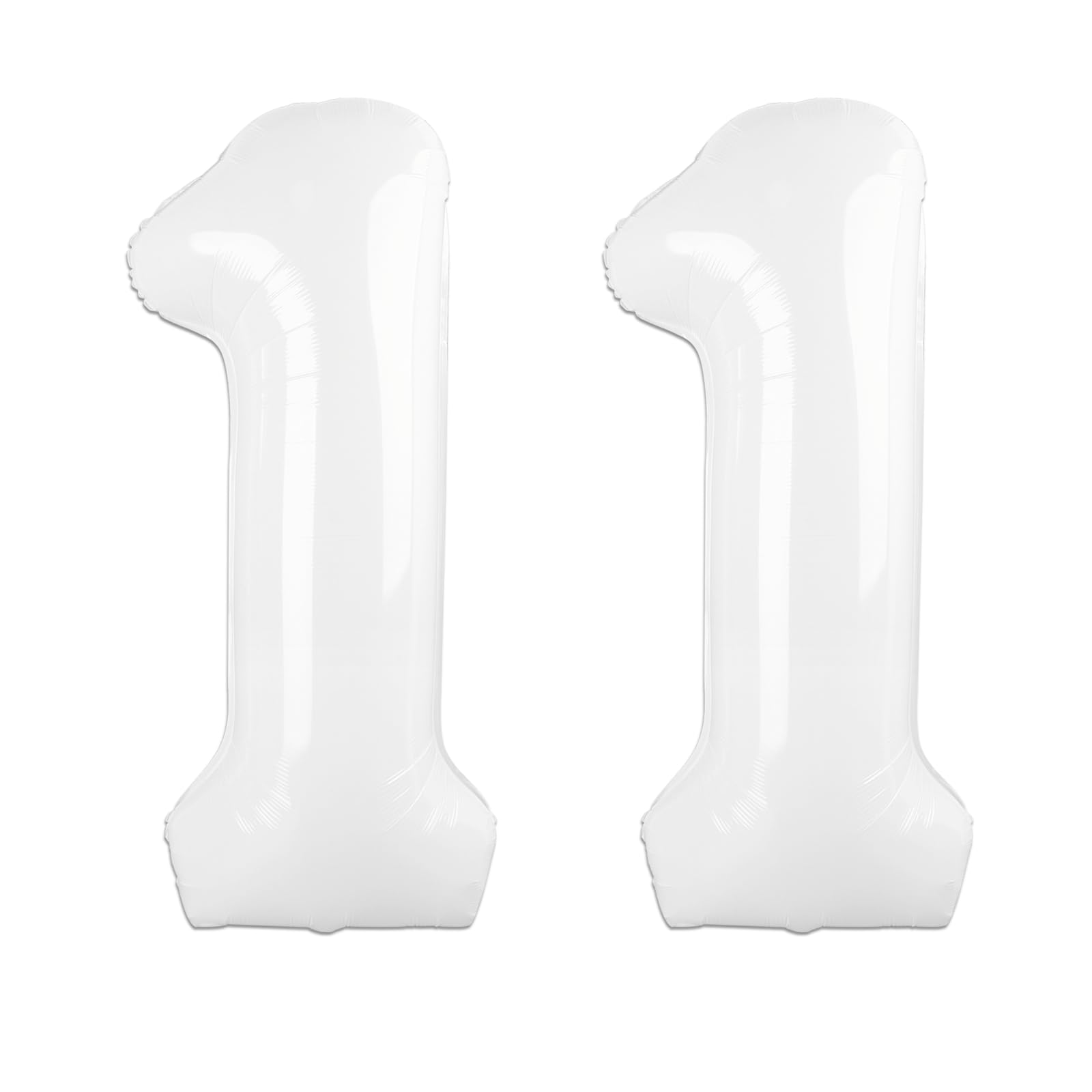 Kelfuoya 40-inch white number 11 balloon used as a chic wall backdrop.