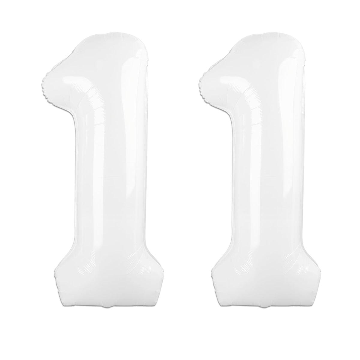 Kelfuoya 40-inch white number 11 balloon used as a chic wall backdrop.