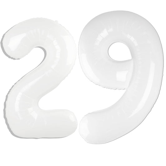Kelfuoya 40-inch white number 29 balloon for milestone celebrations