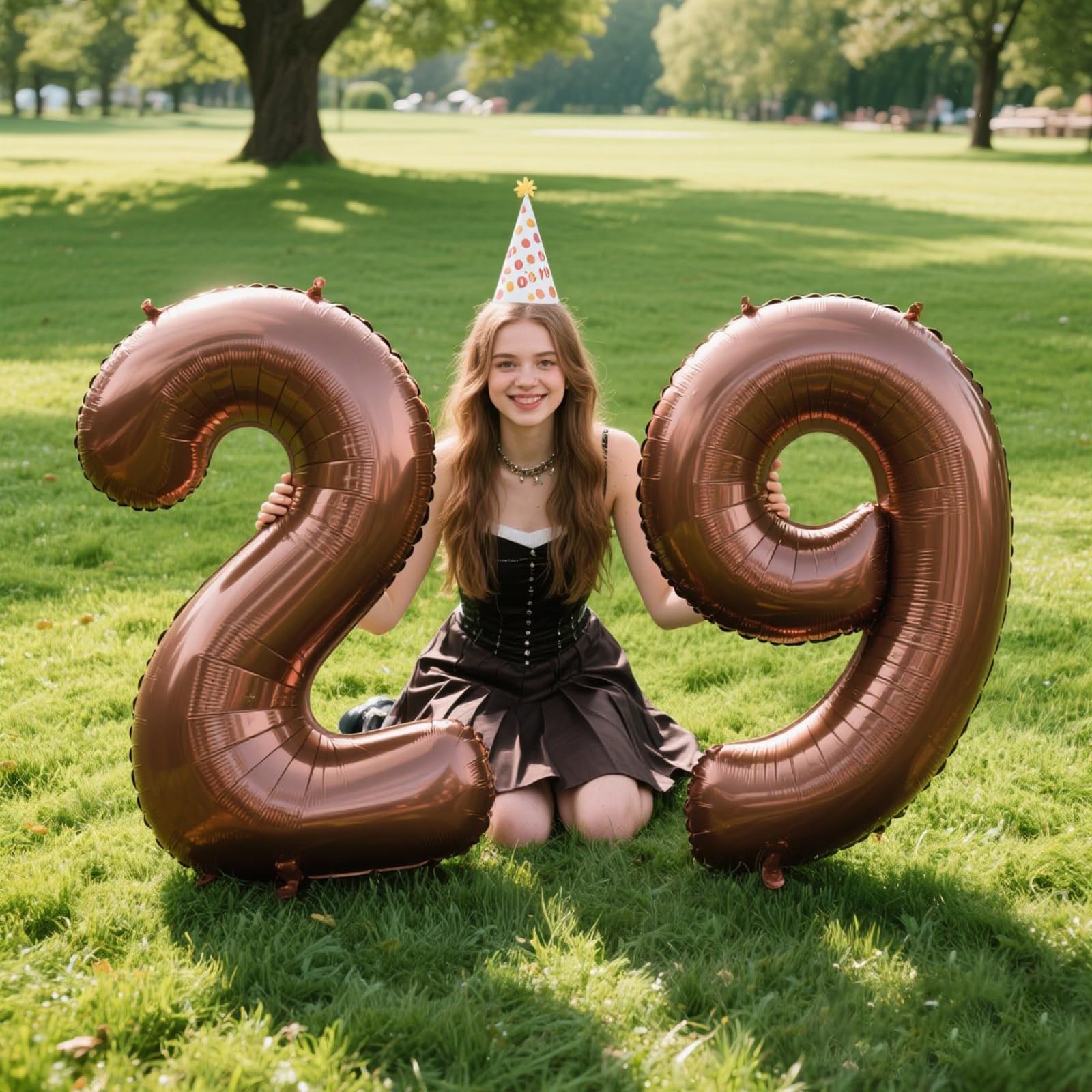 Kelfuoya dark brown balloon on wall display creates elegant backdrops.