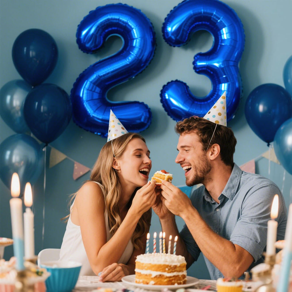 Kelfuoya birthday backdrops with 23 balloon create memorable photo moments.