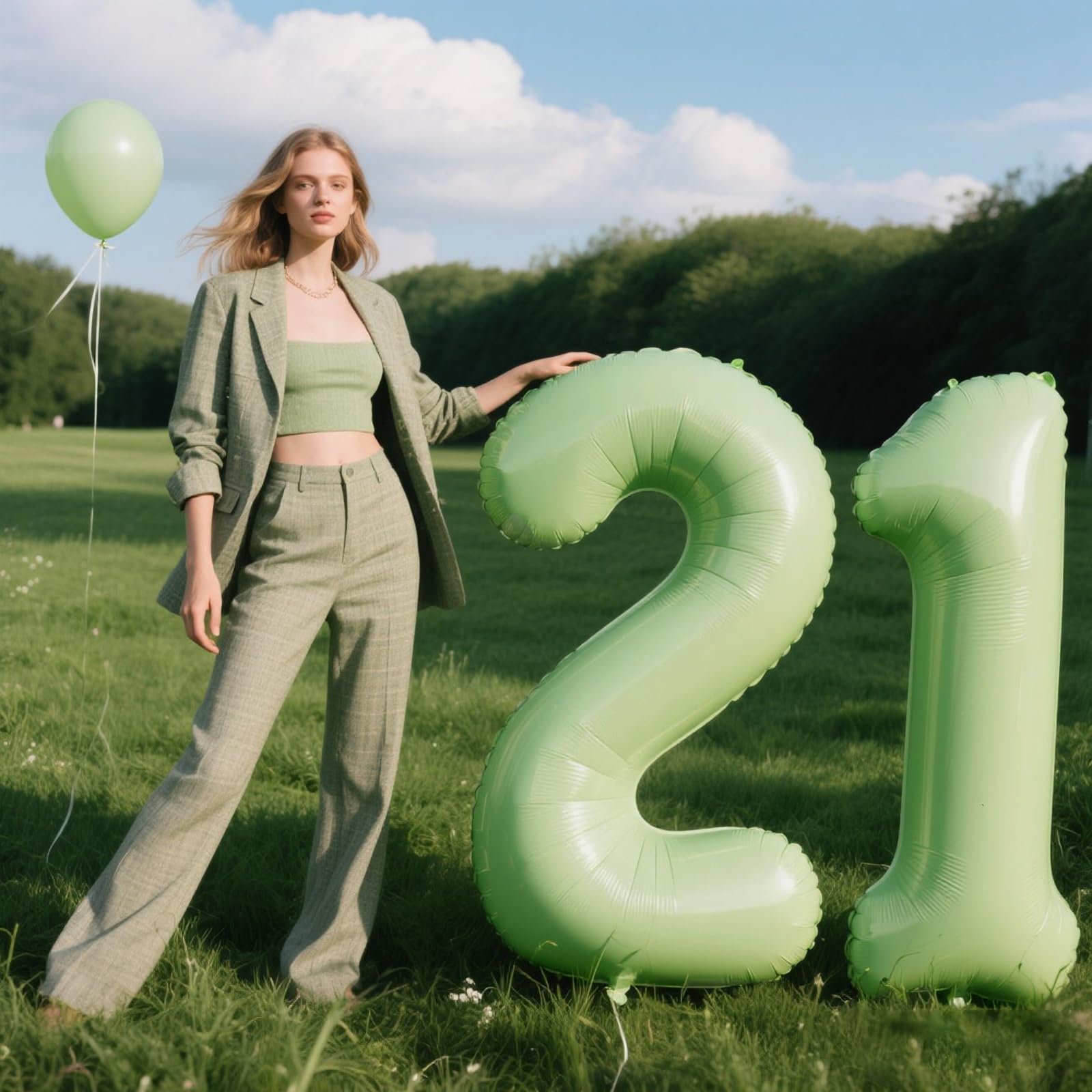 Kelfuoya birthday backdrop idea using a 40-inch Number 2 foil balloon.