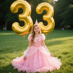 Kelfuoya birthday decor with gold number 3 balloon for photo moments