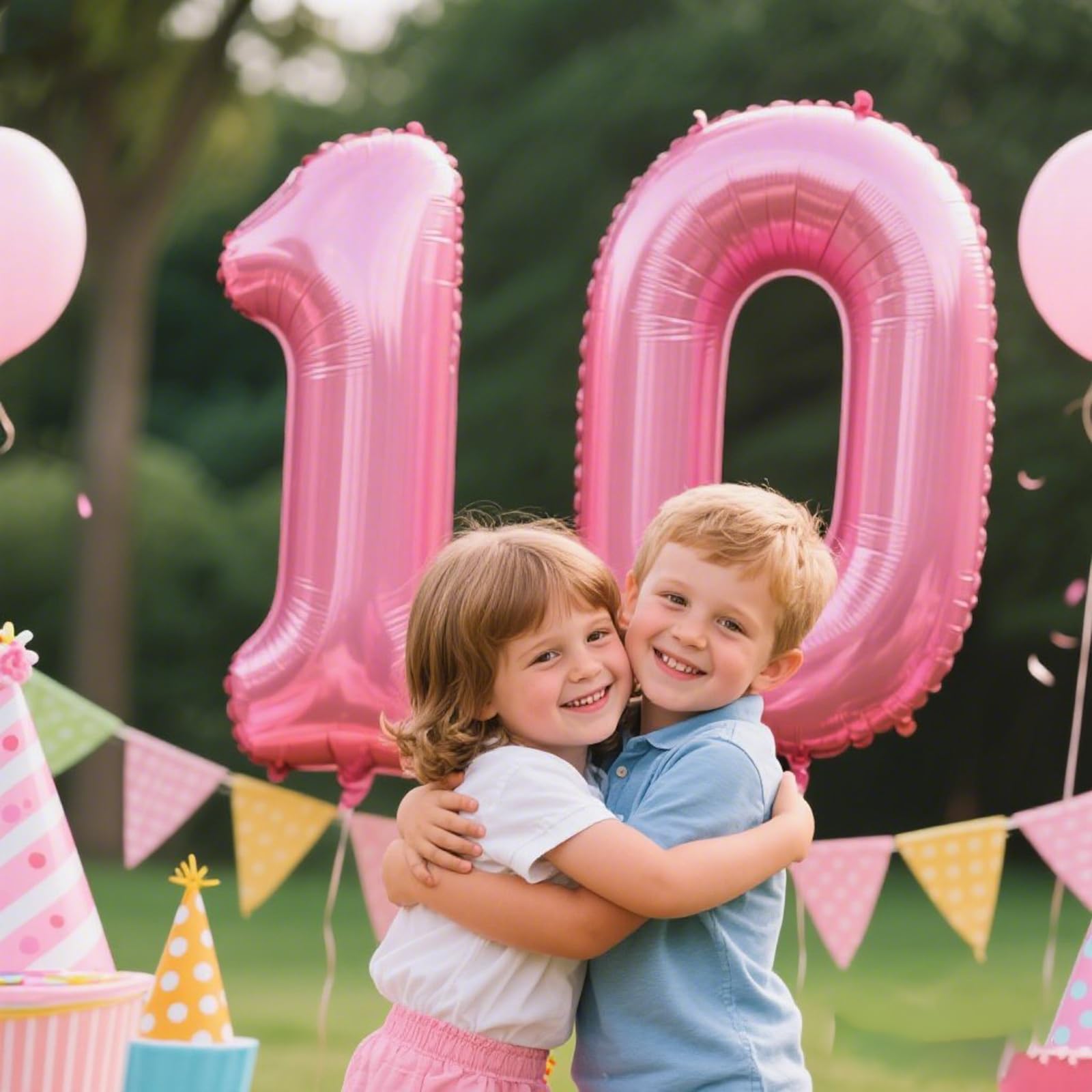 Kelfuoya pink Number 10 balloon complements weddings and anniversaries with elegant glow.