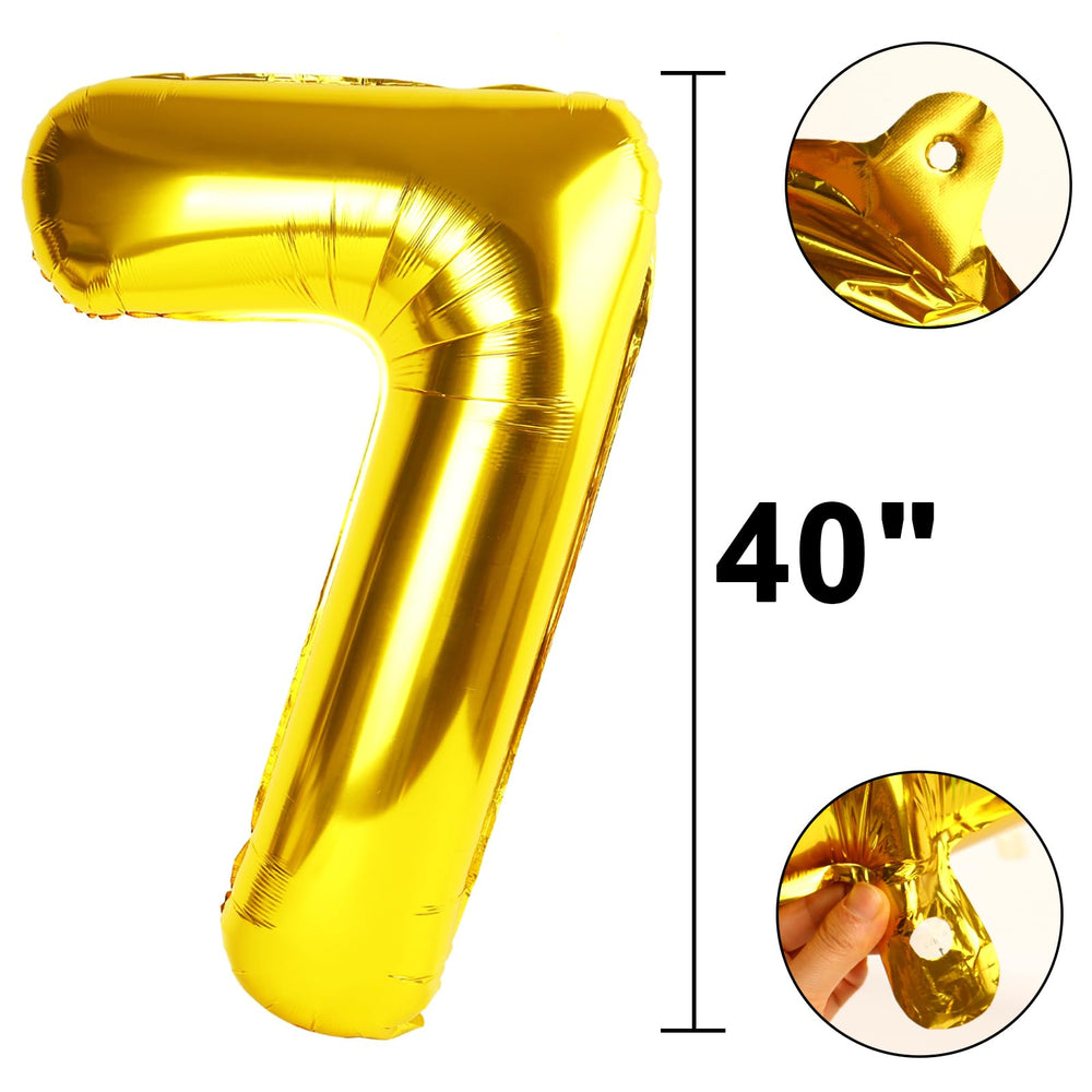 Kelfuoya birthday party decor, large 40 inch gold 17 numeral for impressive visuals.