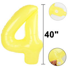 Kelfuoya birthday photo backdrop with vibrant macaron yellow balloon