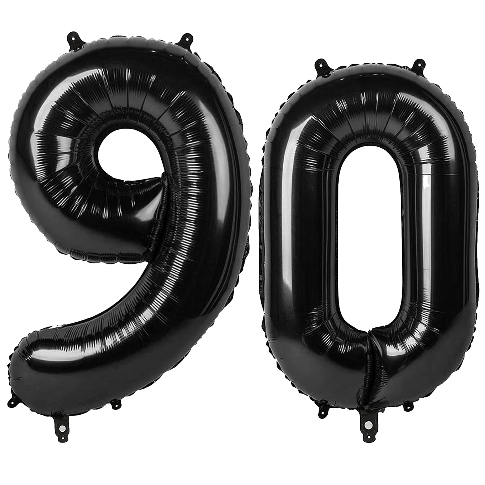 Kelfuoya black number 90 balloon 40 inch creates a dramatic 90th celebration backdrop.