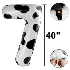 Kelfuoya self-sealing cow-print foil balloon ready for quick setup.