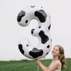 Kelfuoya cow print 3 balloon paired with decor for themed celebrations