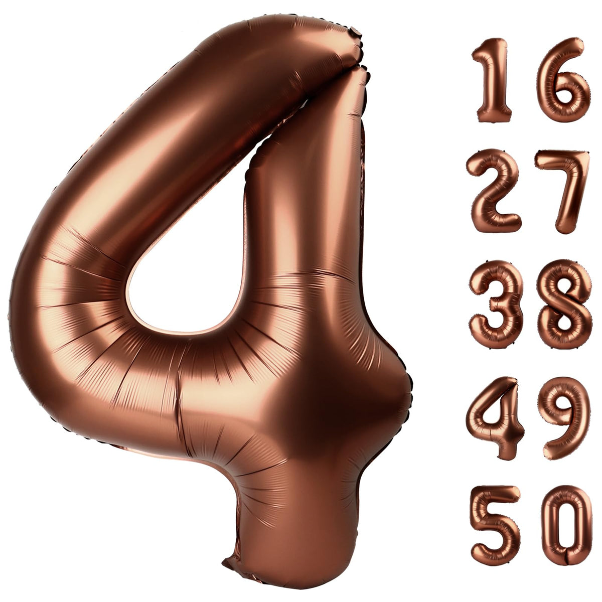 Kelfuoya dark brown 4 balloon, 40-inch, bold birthday backdrop for photos.