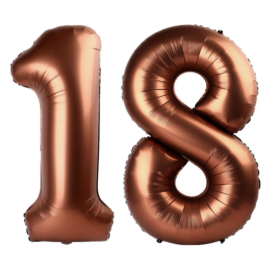 Kelfuoya dark brown 40-inch 18 balloon wall decor enhances party visuals.