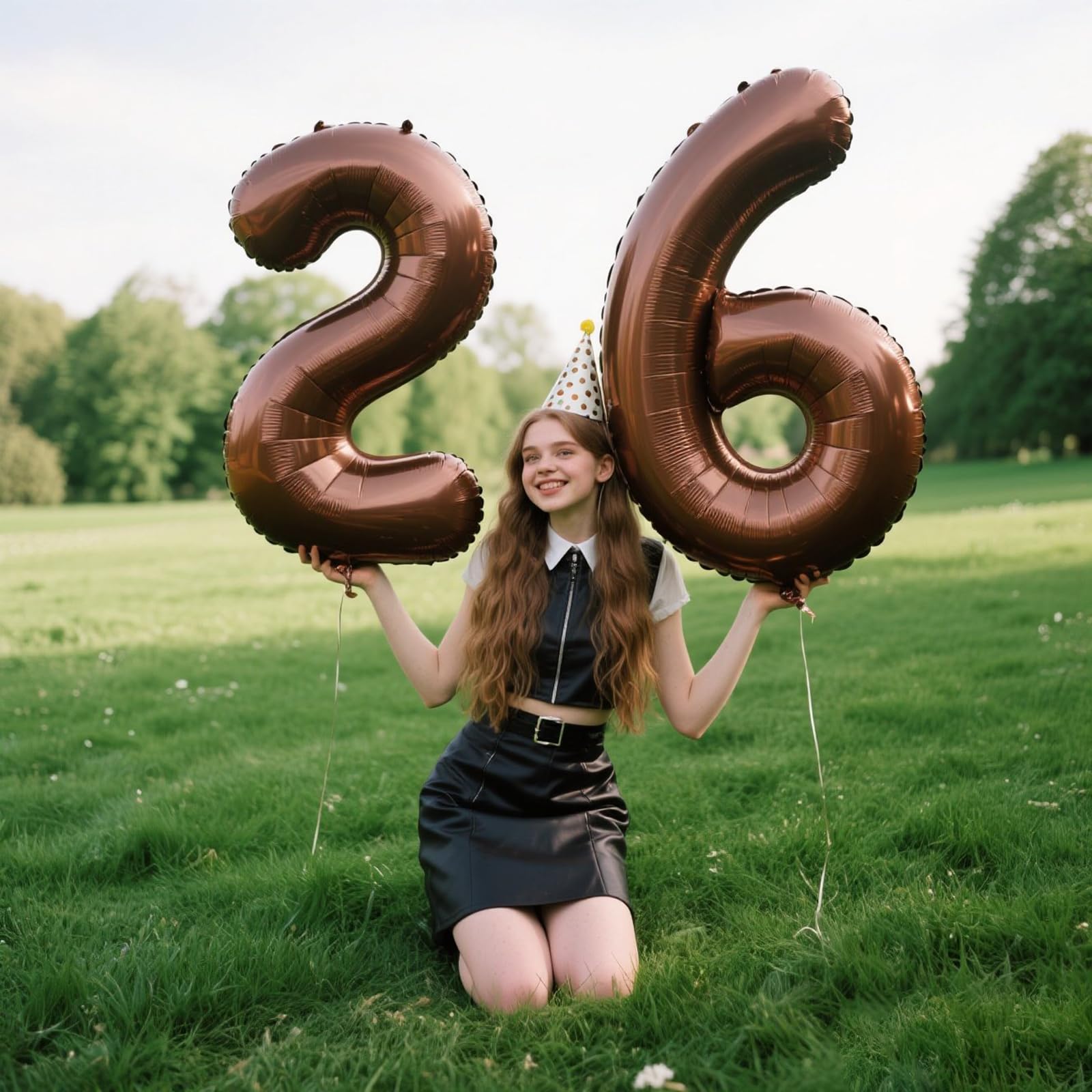 Kelfuoya dark brown foil balloon adds elegant décor to weddings and anniversaries.