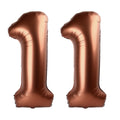 Kelfuoya dark brown 11 balloon creates a striking birthday backdrop.