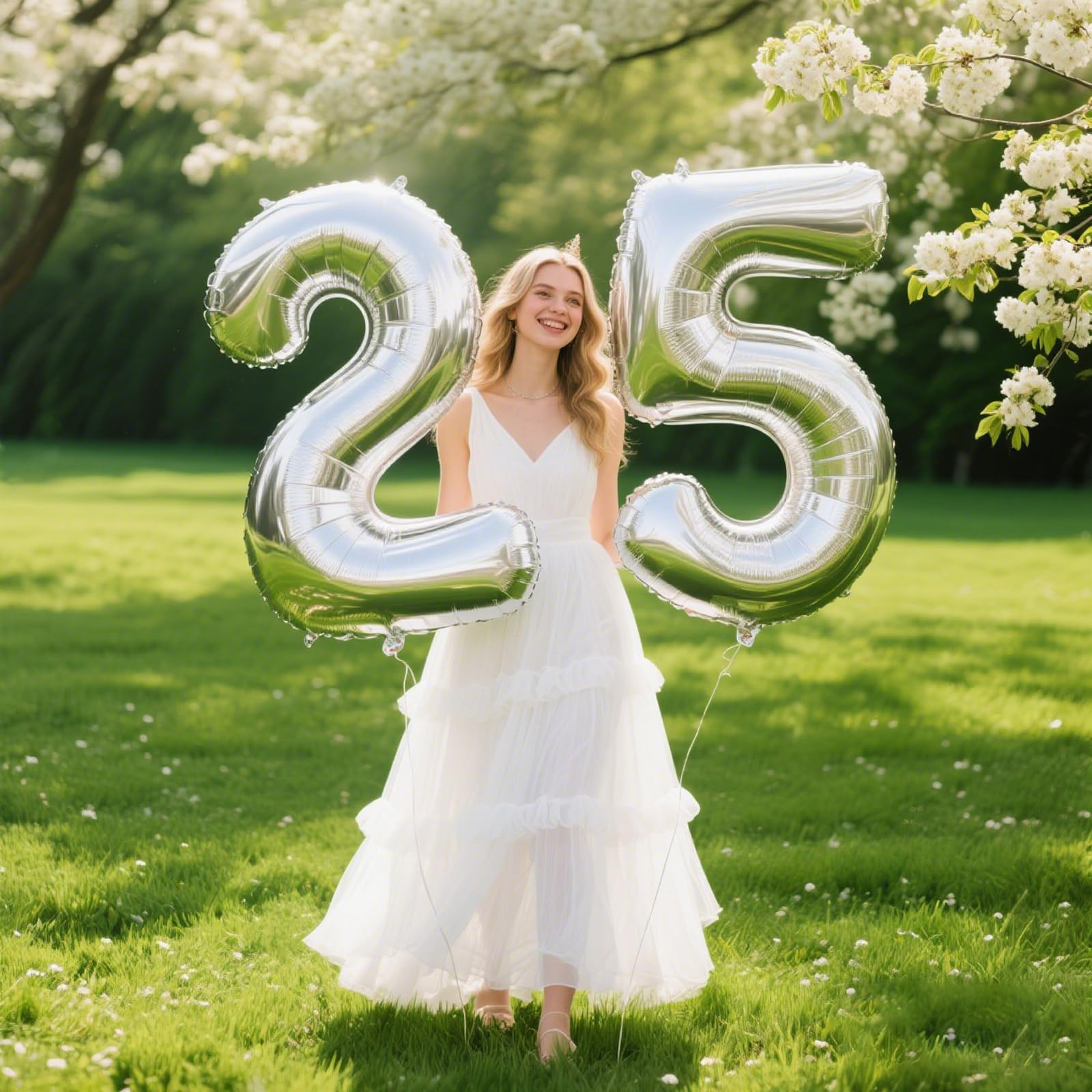 Kelfuoya digital number balloon 25 gold ideal for milestone photos