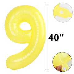 Kelfuoya digital-number balloons in multiple color options for themes.