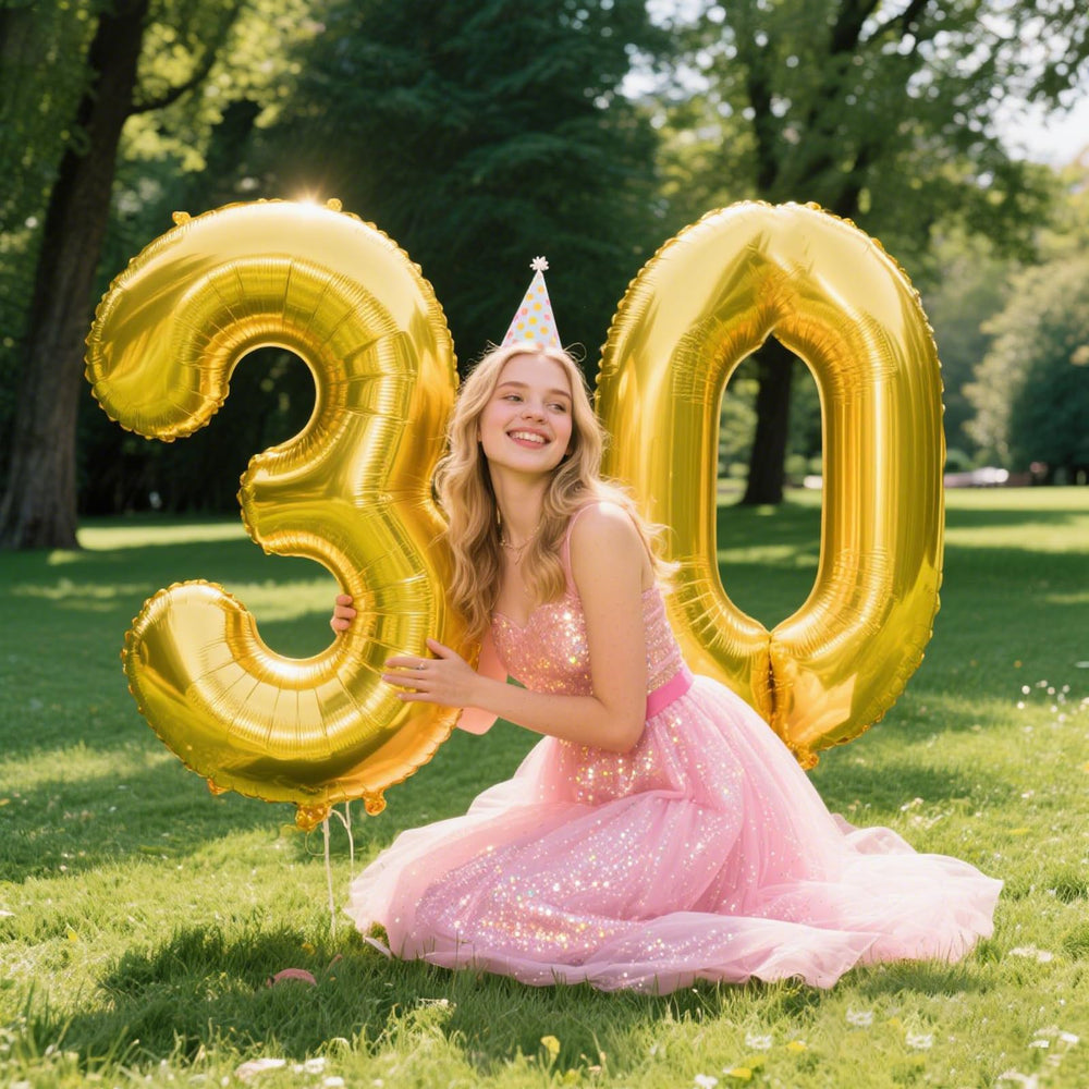 Kelfuoya easy-inflate 40-inch number balloon with self-seal feature.