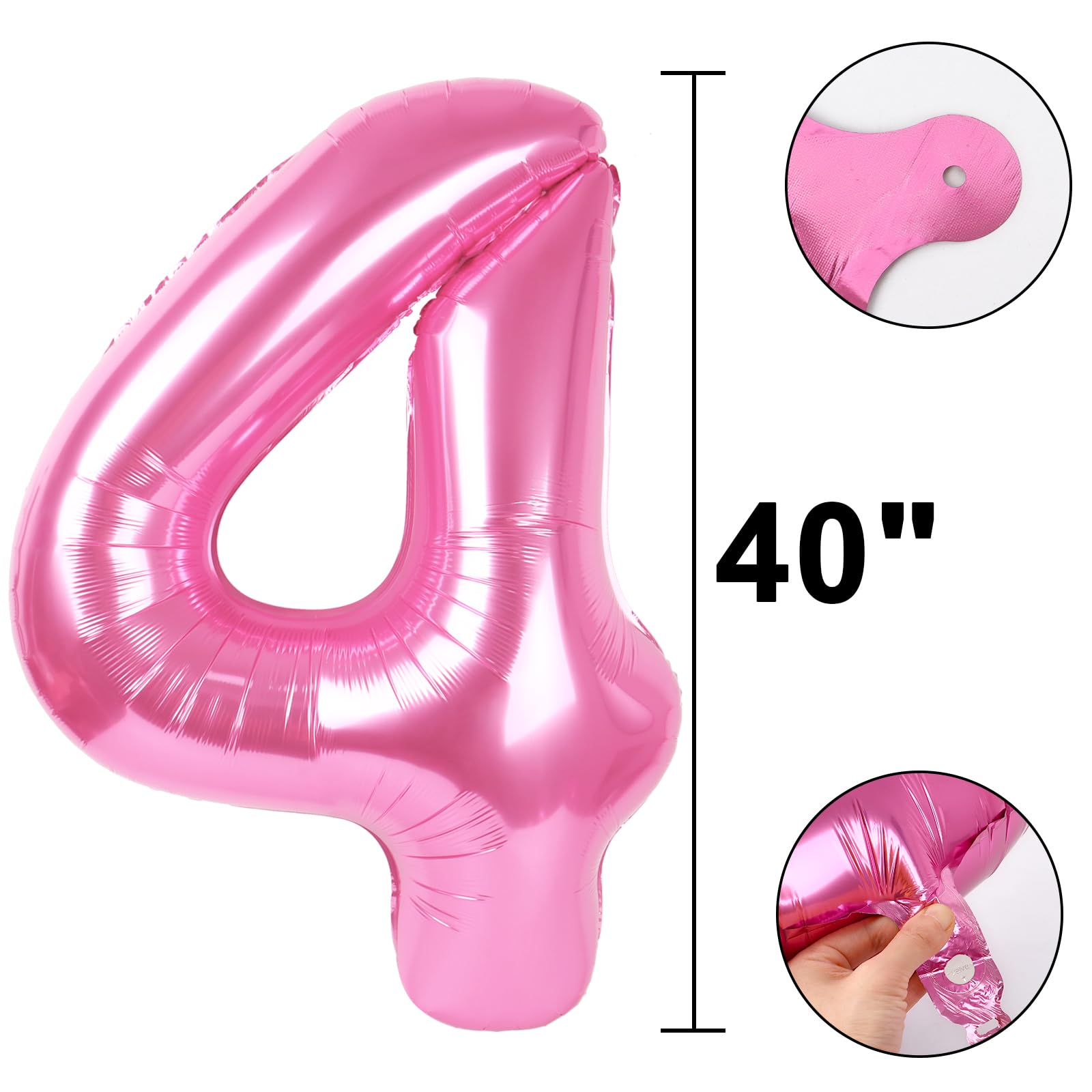 Kelfuoya event decor number balloons pink for celebrations