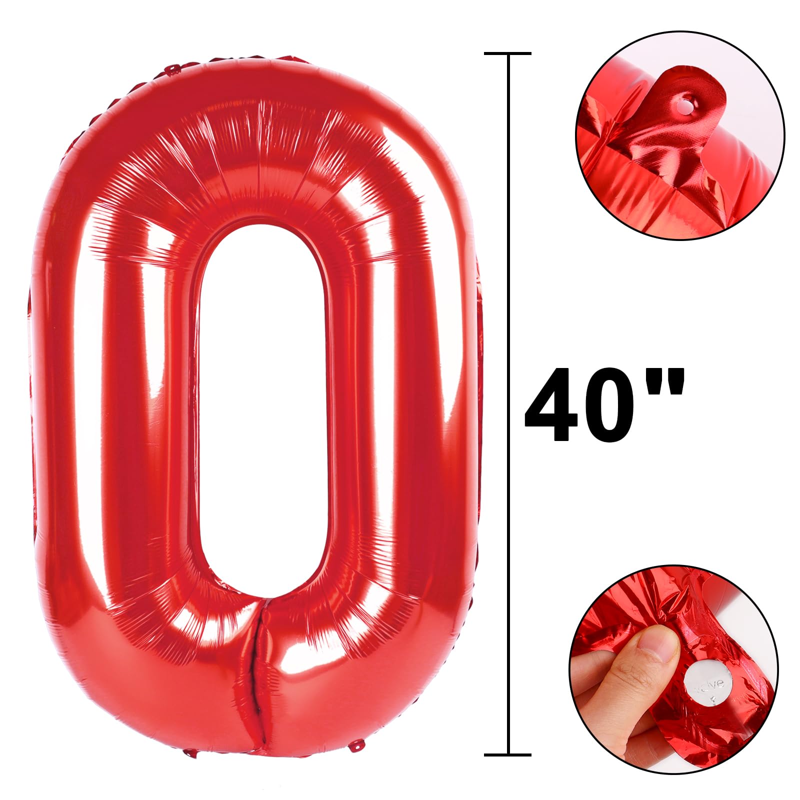 Kelfuoya foil balloon shown with easy inflation using the included straw