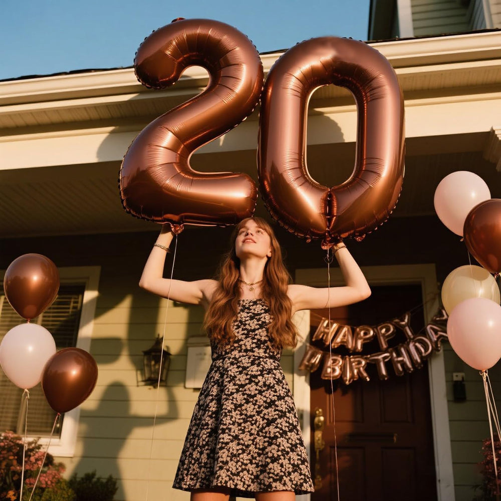 Kelfuoya foil balloon creates a striking memory backdrop for guests.
