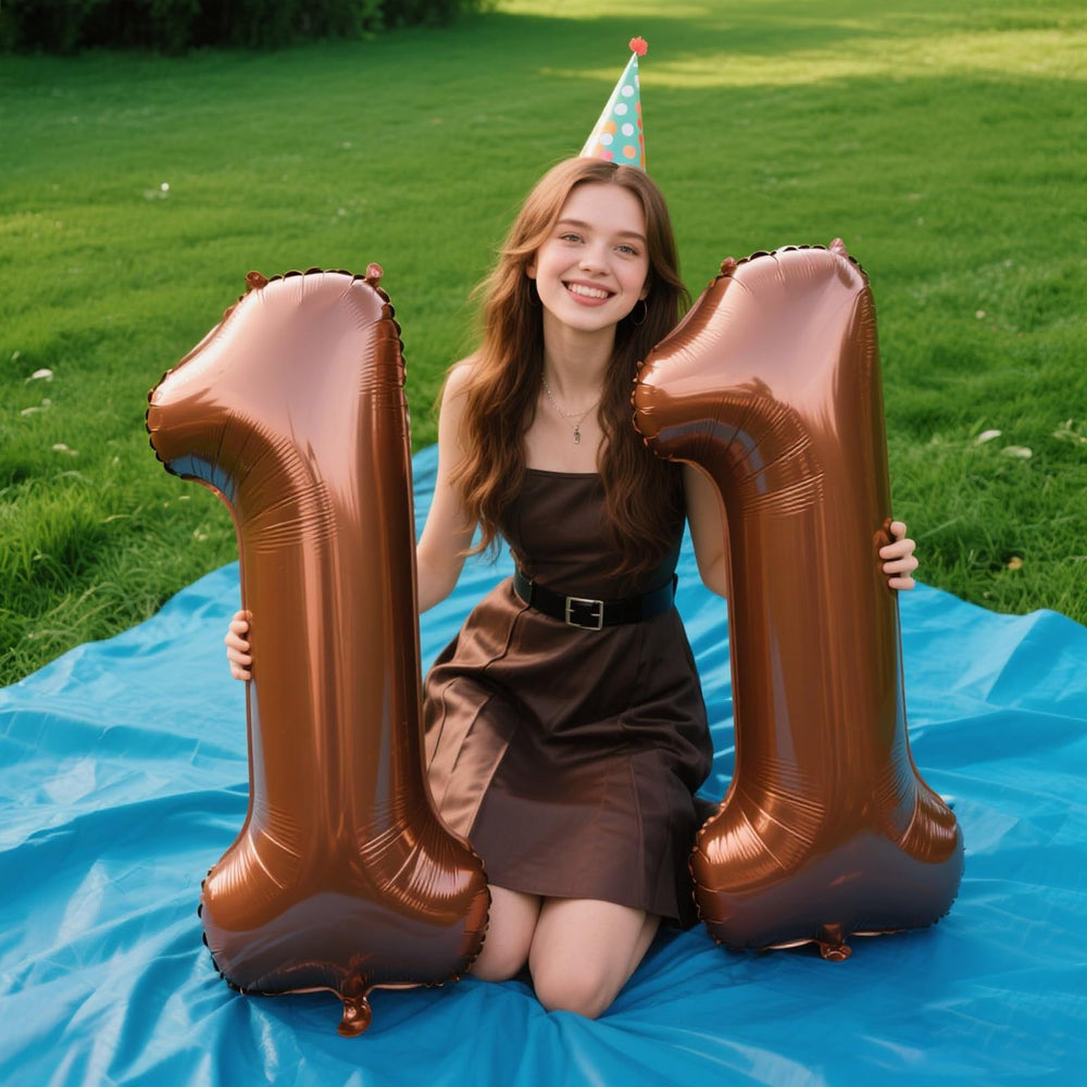 Kelfuoya 40-inch foil balloon adds elegant flair to celebrations.