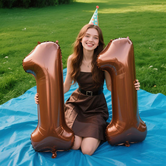 Kelfuoya 40-inch foil balloon adds elegant flair to celebrations.