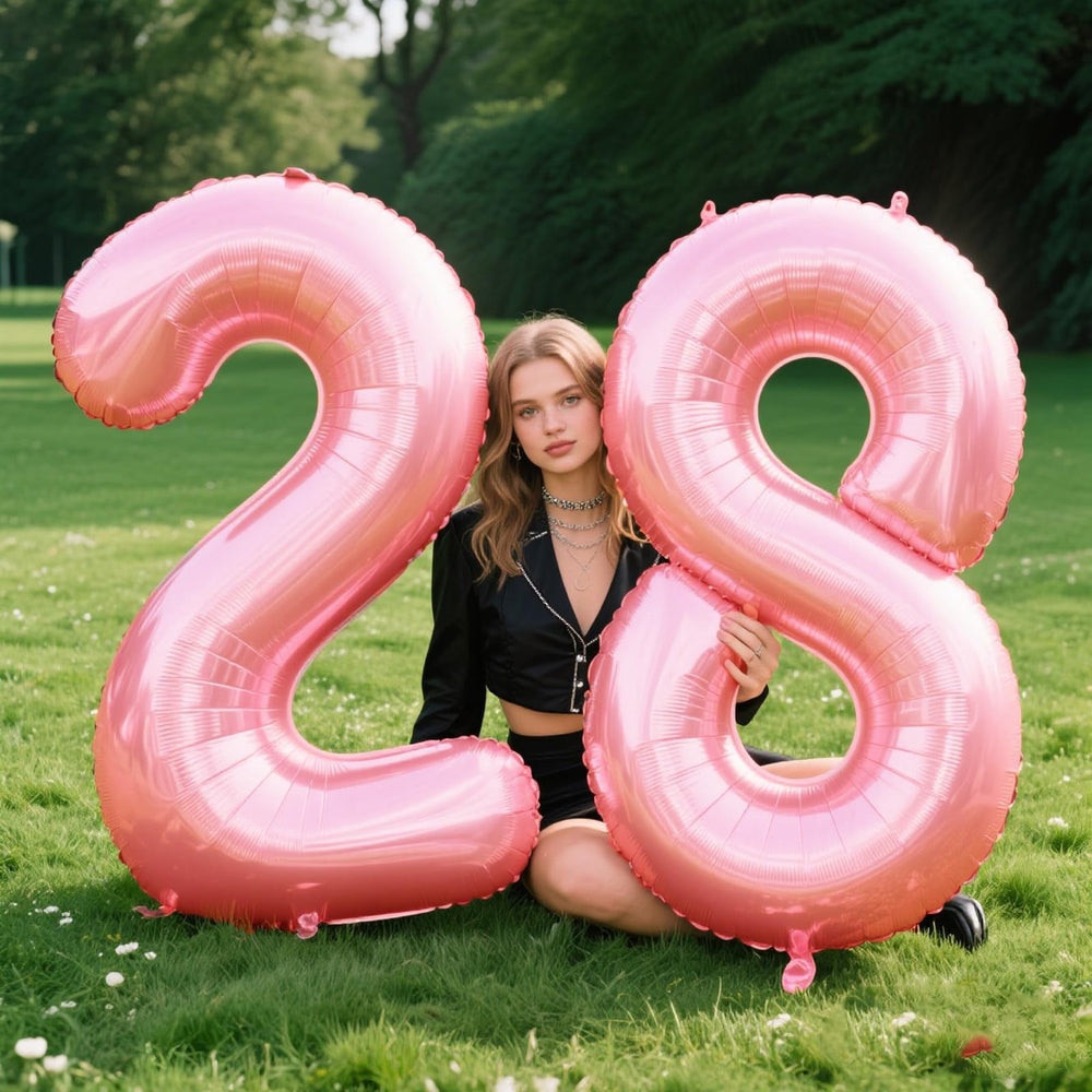 Kelfuoya 8th number foil balloon with 40-inch height for striking decor