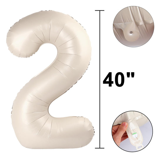 Kelfuoya giant foil number 2 enhances weddings and anniversaries with elegant flair.