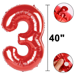 Kelfuoya giant foil number 3 balloon creates a striking backdrop for celebrations