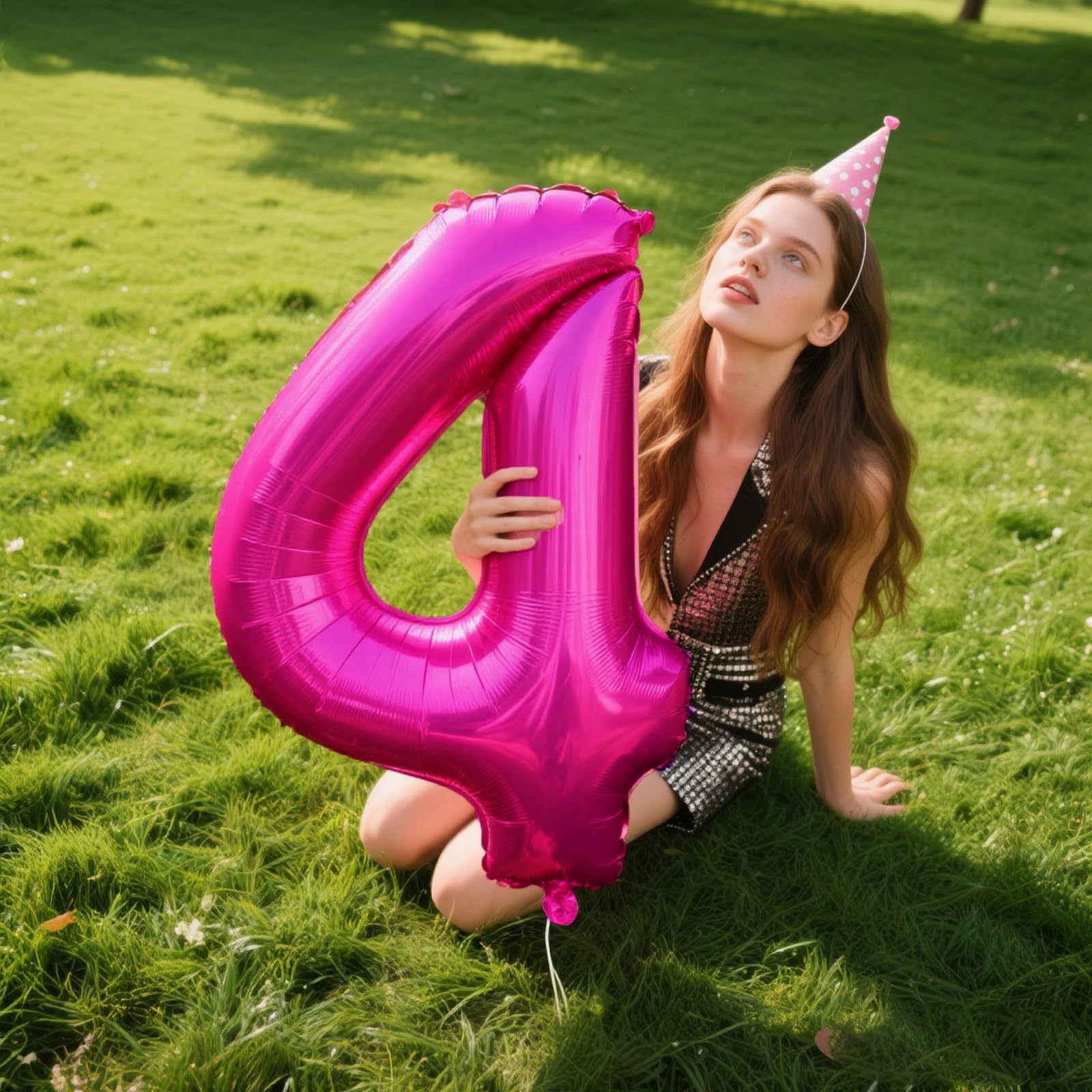 Kelfuoya giant 40-inch foil number balloon for photo-ready backdrops