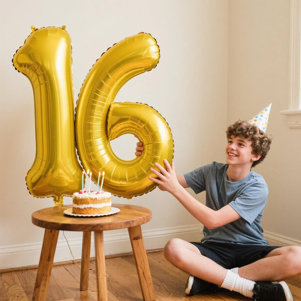Kelfuoya giant gold 6 balloon elevating party centerpiece