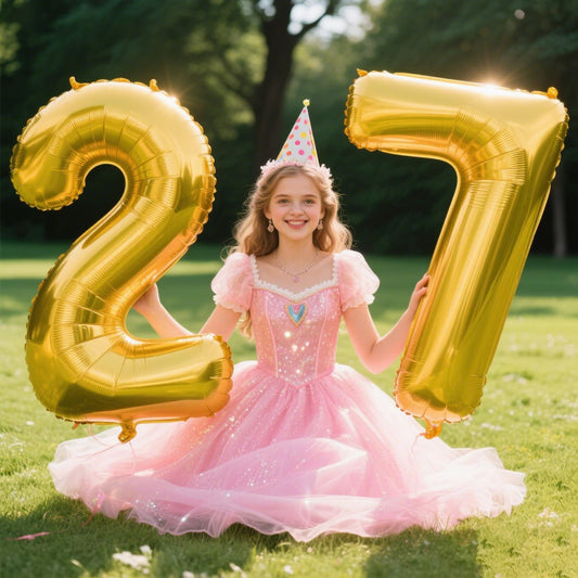 Kelfuoya 40-inch gold number 27 balloon inflation pump use enables quick setup