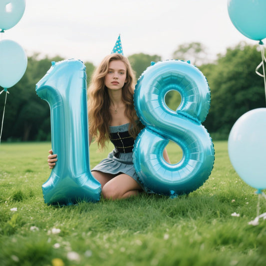 Kelfuoya gold foil 18 balloon adds elegant focal point to celebrations.