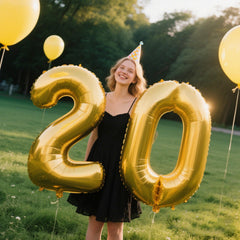 Kelfuoya gold foil number balloon 40inch ideal for memorable party photos.
