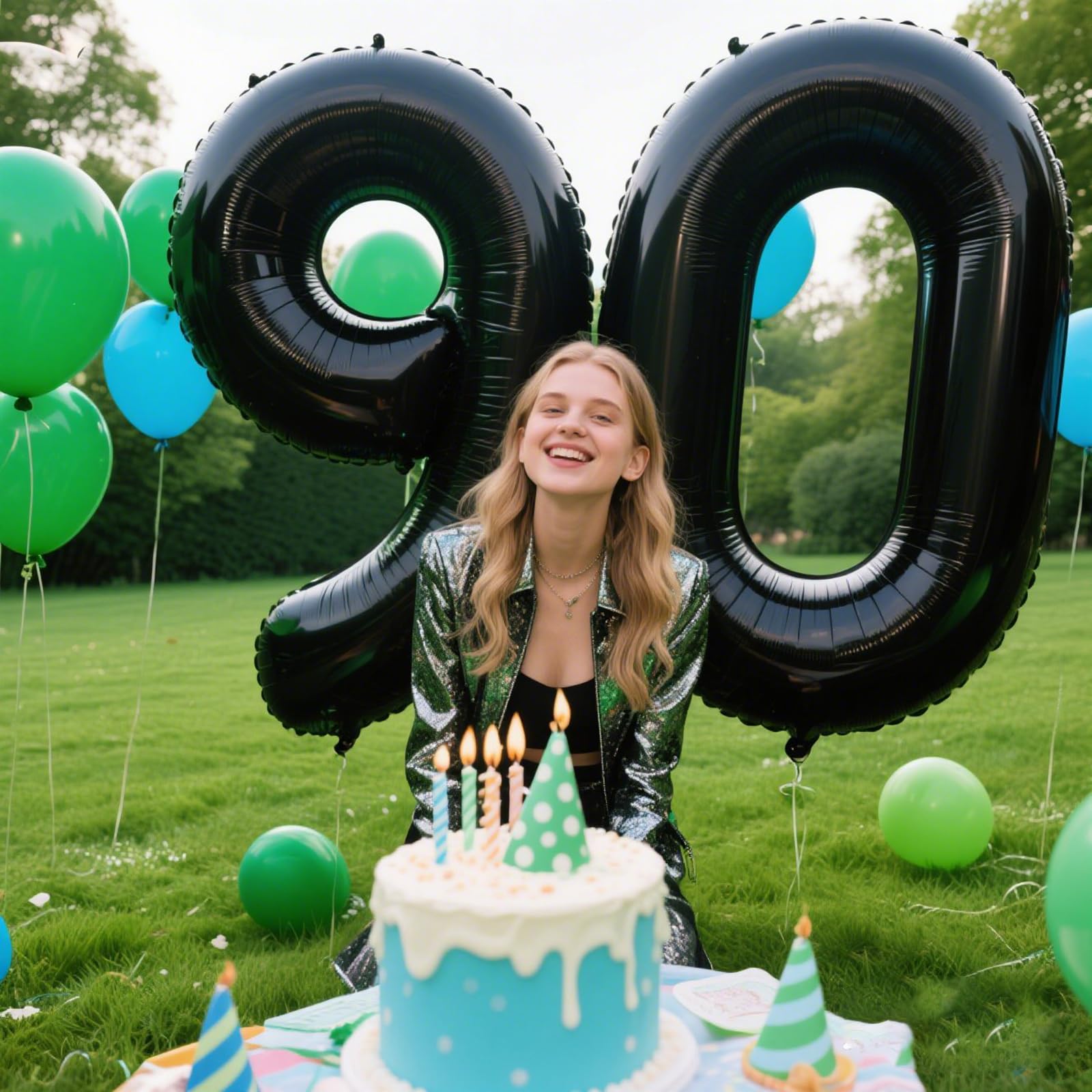 Kelfuoya gold foil number balloon 90 adds festive charm to celebrations.