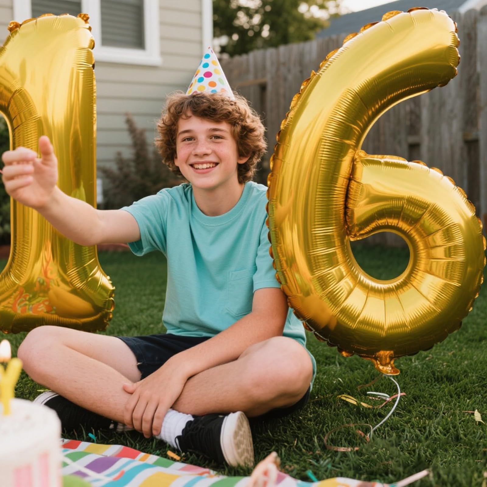 Kelfuoya gold number 16-balloon backdrop for stunning party photos