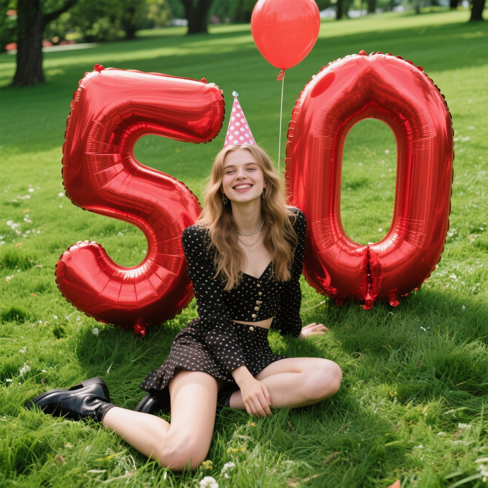 Kelfuoya gold-number 50 balloon shines for upscale décor.
