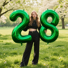 Kelfuoya green 8 balloon wall display for festive themed events