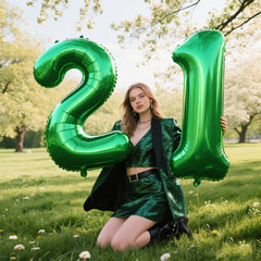 Kelfuoya green number 12 balloon premium Mylar finish adds a premium touch