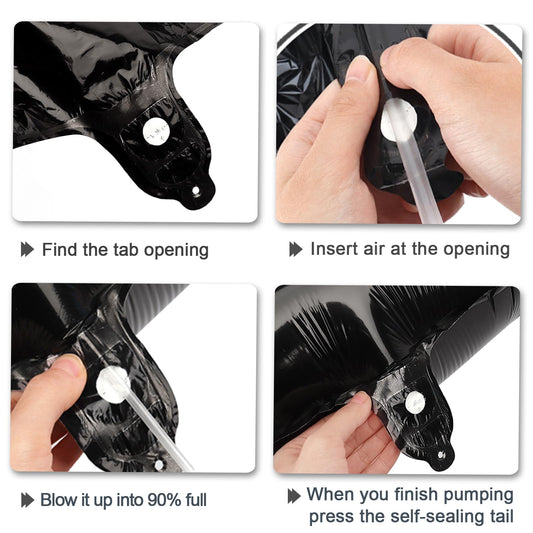 Kelfuoya inflation straw for the 40inch balloon enables quick prep without mess.