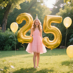 Kelfuoya jumbo Mylar foil balloon creates a striking photo backdrop.