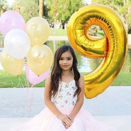 Kelfuoya jumbo Mylar foil balloon gold 90 for lasting indoor celebrations