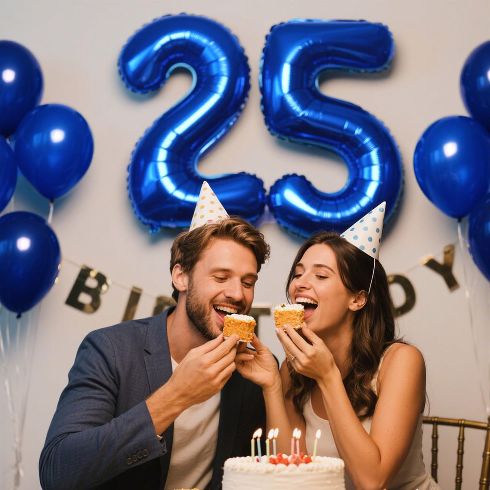 Kelfuoya jumbo Mylar number 25 balloon for weddings and anniversaries