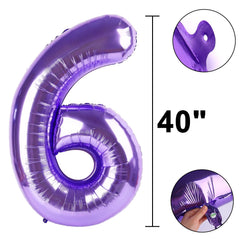 Kelfuoya large purple number 16 balloon used in photos