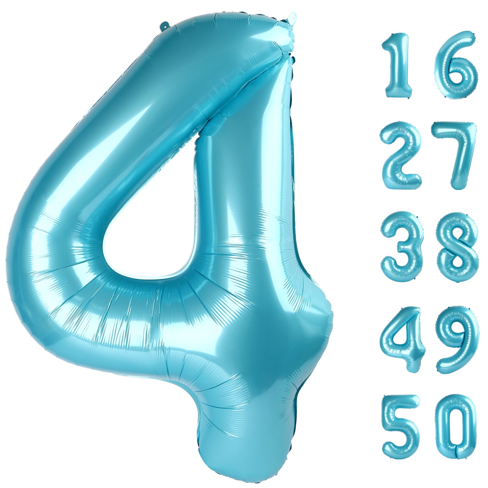 Kelfuoya light blue 4 balloon 40inch ideal for bold birthday backdrops