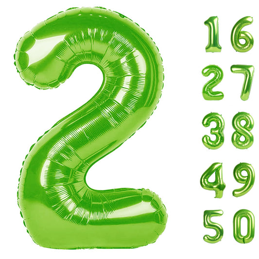 Kelfuoya light green 40in number 2 balloon as a bold birthday centerpiece.