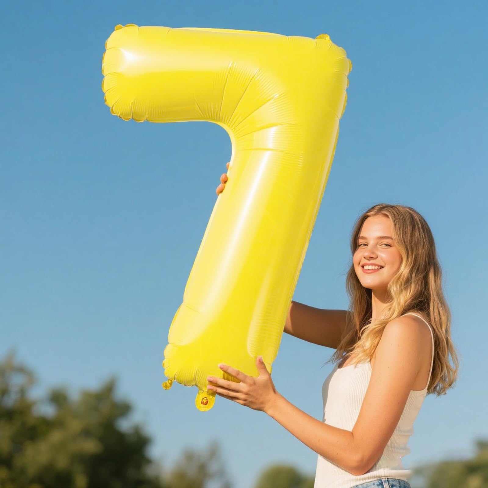 Kelfuoya macaron yellow foil balloon adds vibrant color to weddings and anniversaries.